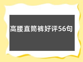 高腰直筒裤好评56句