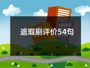遮瑕刷评价54句