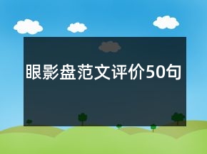 眼影盘范文评价50句