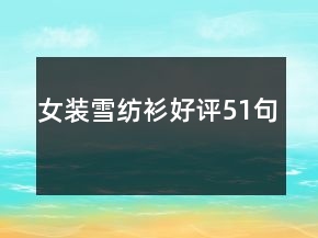 女装雪纺衫好评51句