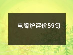 电陶炉评价59句