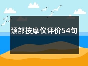 颈部按摩仪评价54句