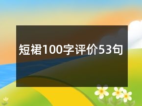 短裙100字评价53句