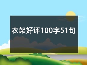 衣架好评100字51句