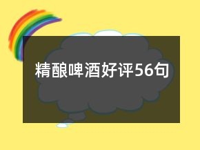 精酿啤酒好评56句