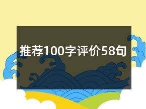 推荐100字评价58句