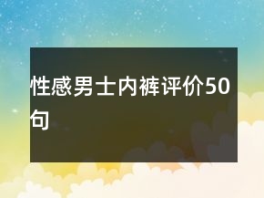 性感男士内裤评价50句
