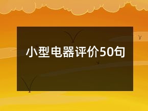 小型电器评价50句