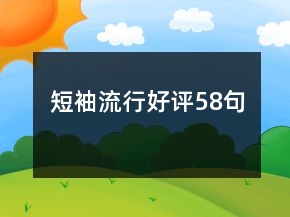 短袖流行好评58句