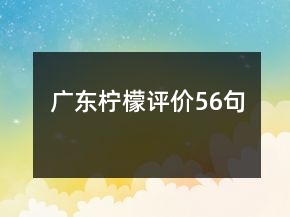 广东柠檬评价56句