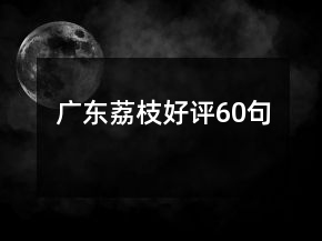 广东荔枝好评60句