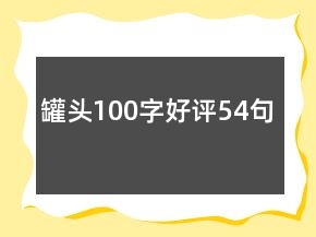 罐头100字好评54句