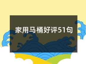 家用马桶好评51句