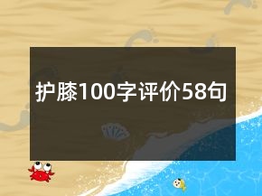 护膝100字评价58句