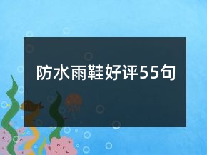 防水雨鞋好评55句
