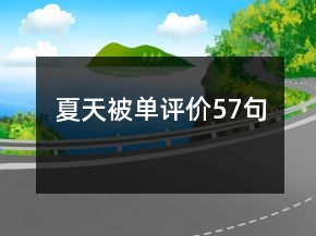 夏天被单评价57句