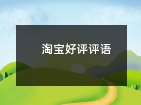 淘宝好评评语
