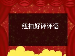 纽扣好评评语