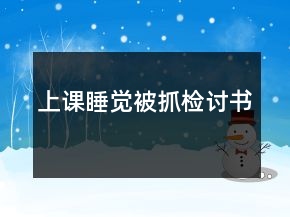 上课睡觉被抓检讨书