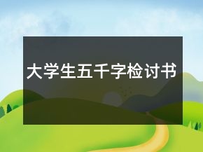 大学生五千字检讨书