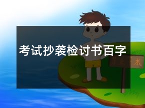 考试抄袭检讨书百字