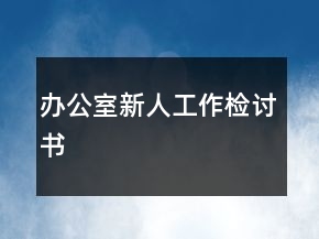 办公室新人工作检讨书