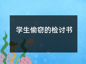 学生偷窃的检讨书