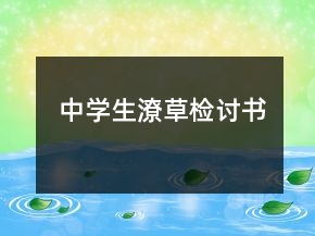 中学生潦草检讨书