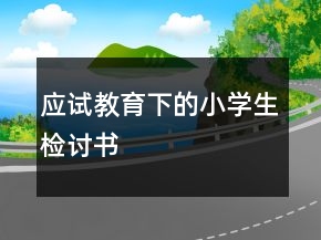 应试教育下的小学生检讨书