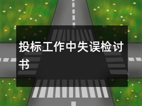 投标工作中失误检讨书