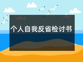 个人自我反省检讨书