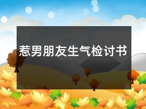 惹男朋友生气检讨书