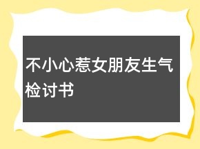 不小心惹女朋友生气检讨书
