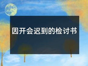 因开会迟到的检讨书