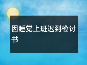 因睡觉上班迟到检讨书