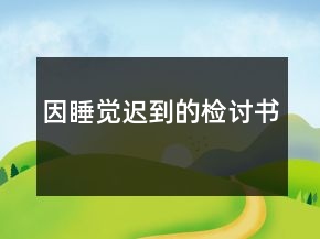 因睡觉迟到的检讨书