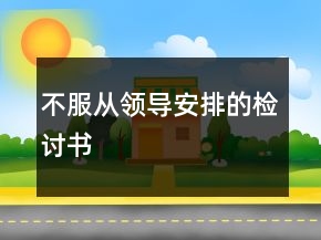 不服从领导安排的检讨书