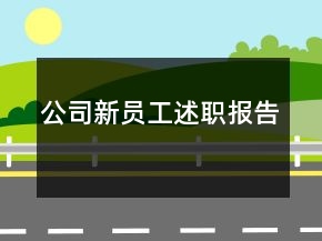 公司新员工述职报告