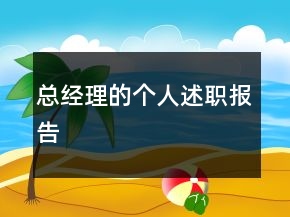 总经理的个人述职报告
