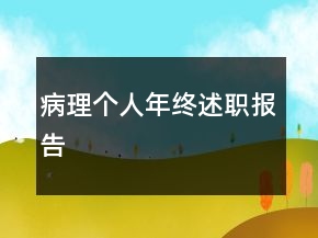 病理个人年终述职报告