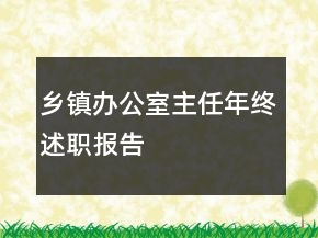 乡镇办公室主任年终述职报告