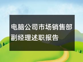 电脑公司市场销售部副经理述职报告