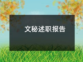 文秘述职报告