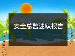 安全总监述职报告