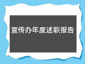 宣传办年度述职报告