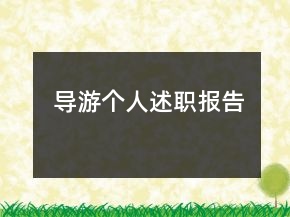 导游个人述职报告