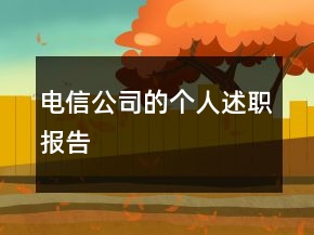 电信公司的个人述职报告