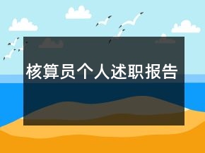 核算员个人述职报告
