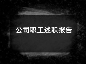 公司职工述职报告