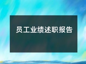 员工业绩述职报告